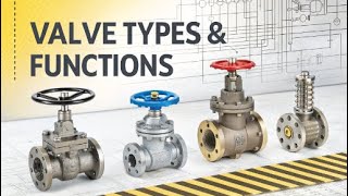 Types of Valves, used in process piping, applications, and Functions by  their construction