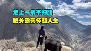 自駕西藏帶狗旅行離開察瓦龍穿越丙察左線危險重重崎嶇像條不歸路晚上露營野外Driving in Tibet is dangerous and rugged a road of no return