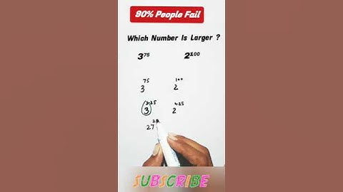 Which Number is larger ? 3⁷⁵ or 2¹⁰⁰   #shorts #maths