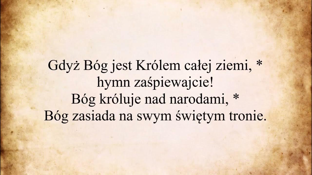 Psalm Responsoryjny Pan Wśród Radości Wstępuje Do Nieba Pan wśród radości wstępuje do nieba - wyk. Tomasz Warchoł - YouTube