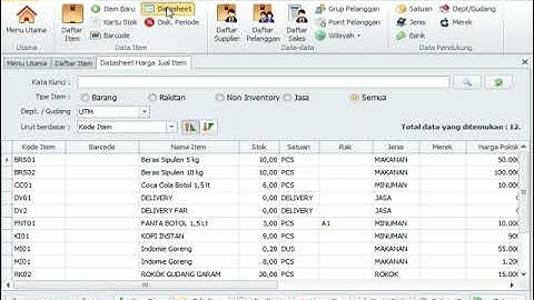 Cara Export harga jual item ke excel di Program IPOS 4