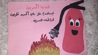 نشاط مدرسى للمرحلة الابتدائية . نشاط تفاعلى طفايه الحريق  .