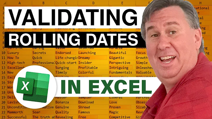 Excel - Rolling Date Data Validation - Episode 1428