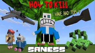 How to KILL Saness (SANESS HAVE BAD TOM?) Minecraft PE