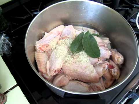 Cooking - Boil chicken wings before baking