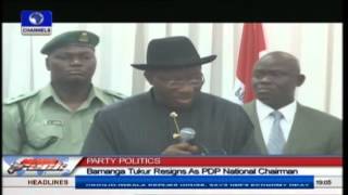 Jonathan Announces Tukur's Resignation As PDP Nat'l Chairman