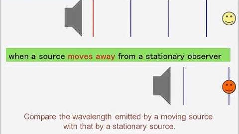 Doppler effect  --  when a source moves away from a stationary observer
