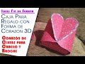 Ideas Semana,Caja Regalo de Corazon en 3D y Corazon de Cintas para Cabello o Broche