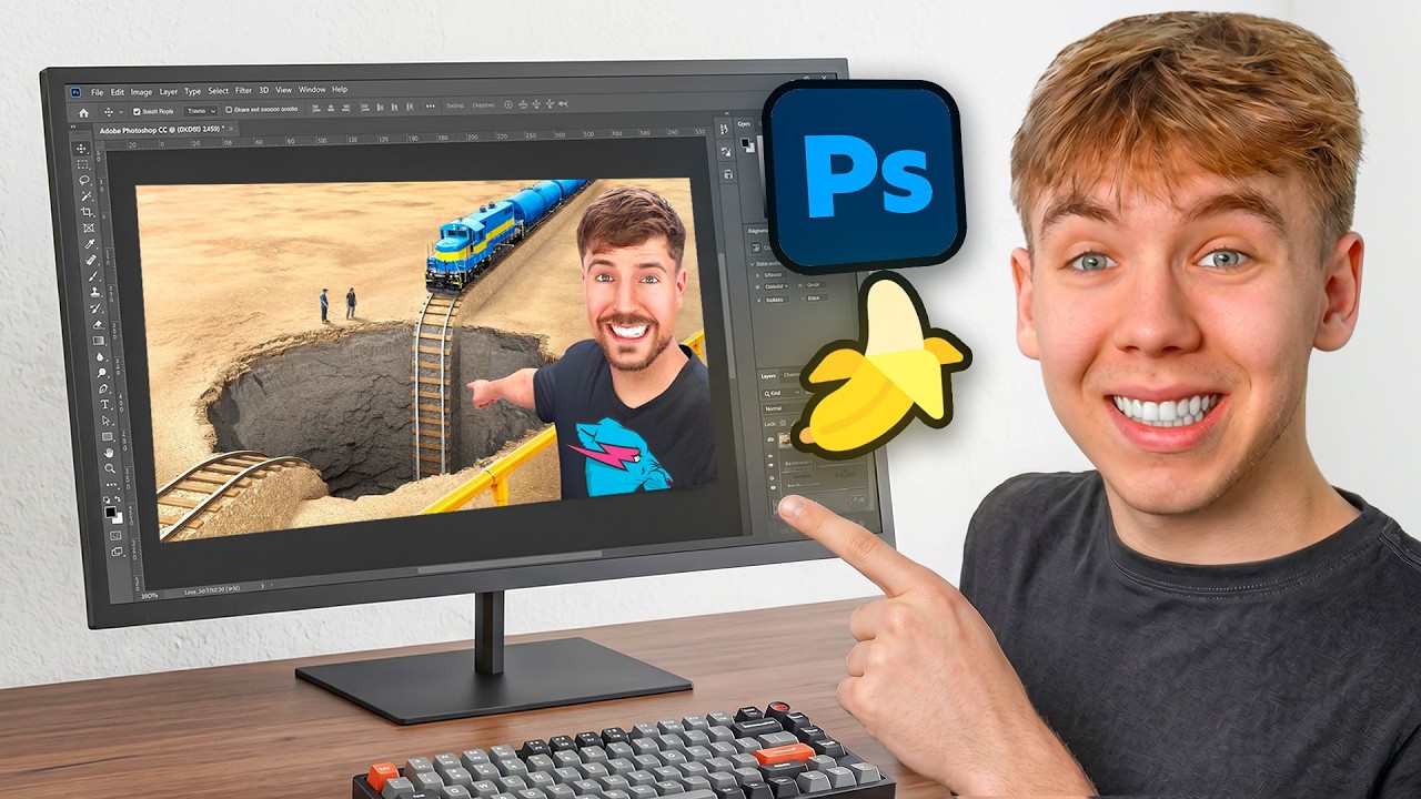 How to make MrBeast Thumbnail with Ai + Photoshop