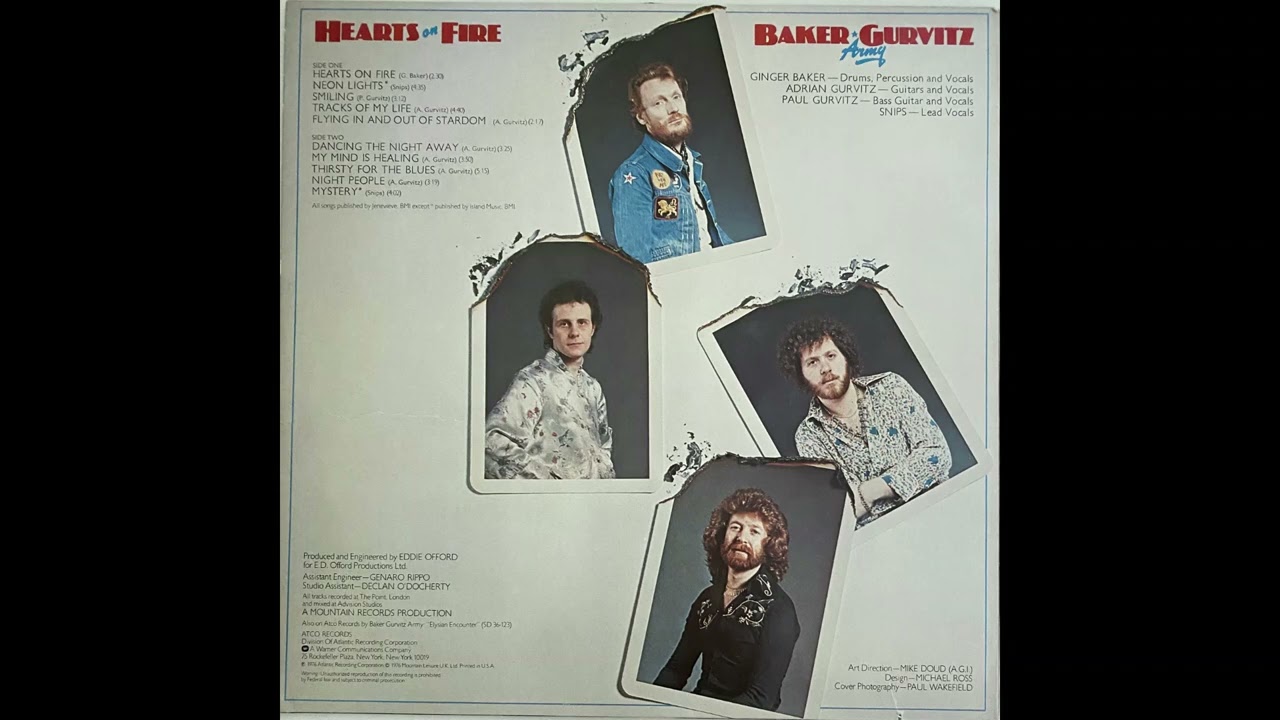 Baker Gurvitz Army - Hearts on Fire - Full Album Vinyl Rip (1976)