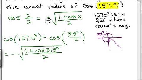 Compute using Trig Half Angle Identity 2B