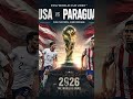 USA 🇺🇸vs 🇵🇾 Paraguay Fifa World Cup ⚽️ #usa #paraguay #fifaworldcup #shortsviral #fypyoutube #fy