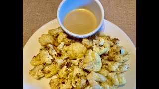 Air Fryer Roasted Cauliflower with Tahini