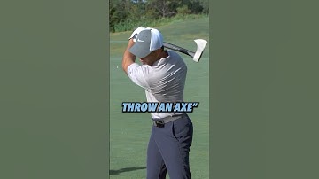 Improve your downswing with the feeling of throwing an axe!😳 #golf