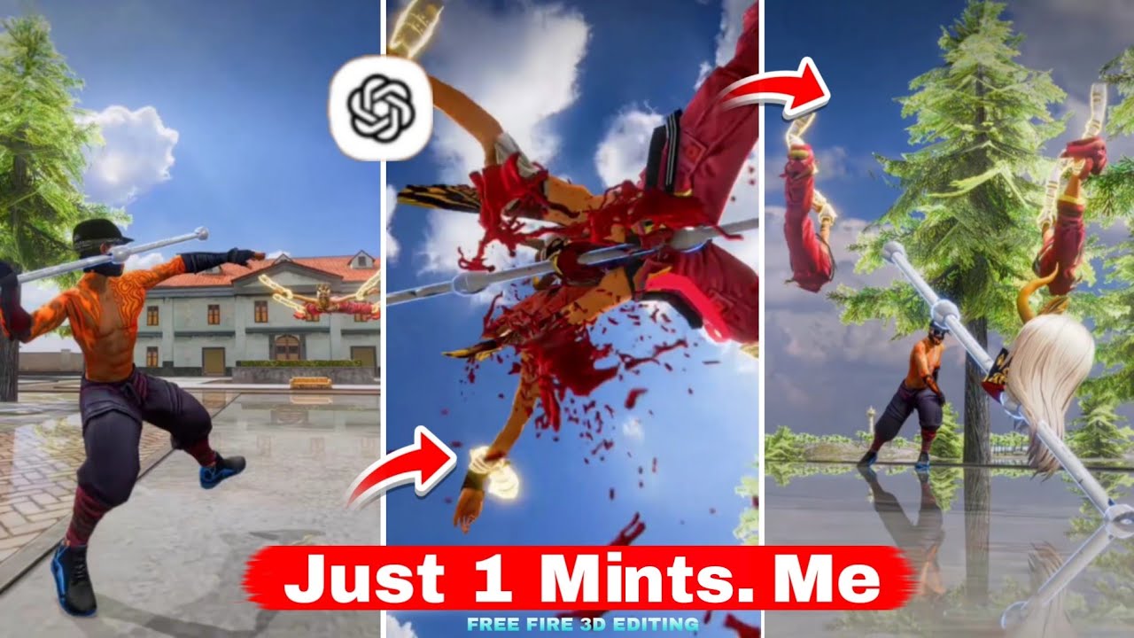 Free Fire 3D Fighting Reels Editing Tutorial | Free Fire 3D Animation Reel Editing | FF Reel Editing