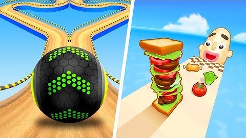 Going Balls Vs Sandwich Runner – Max All Levels iOS Android Gameplay – NEW GAME UPDATE 