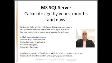 MS SQL Server :: Calculate age by years, months and days