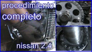 cambio de cadena de tiempo de nissan 2.4 vídeo completo