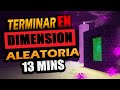 Este Jugador Terminó Minecraft En Dimensión Aleatoria en 13 MINS 100% Legal