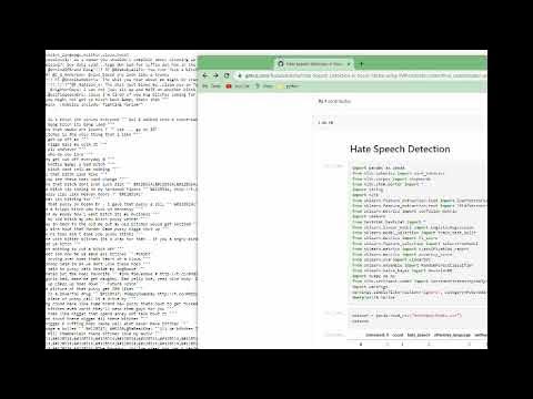 HATE SPEECH DETECTION PYTHON CODE/የጥላቻ ንግግርን የሚለይ ቀመር - YouTube