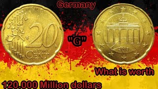 2003 G Germany 20 Euro Cent Coin Value  Is It Really Worth $120,000? Shocking Truth!