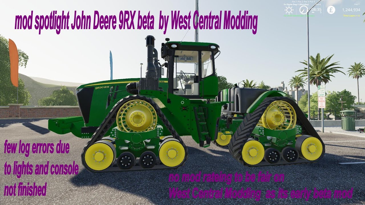 farming simulator 19 mod spotlight John Deere 9RX beta v0.1
