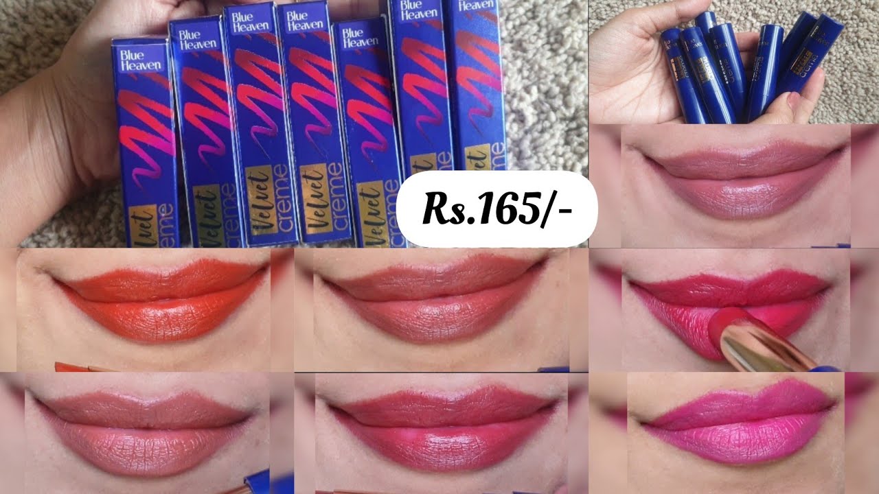 NEW Blue Heaven Velvet Creme Lipsticks Swatches and Review Glam Diva