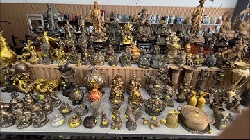 Bộ 12 con giáp mini dêz thuơg bằng đồng - xông trầm đồng mini giá ve chai - hồ lô và cóc bằng đồng