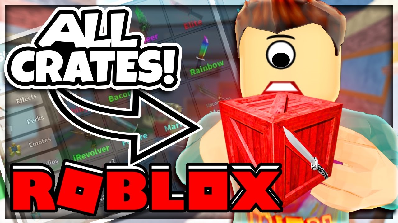 Unboxing All Crates In Roblox Murder Mystery 2 Microguardian Youtube - murder mystery 2 unboxing part 2 roblox youtube