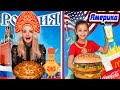 24 часа едим только Американскую и Русскую еду ЧЕЛЛЕНДЖ/ видео Алина Smile с Алиса Лисова