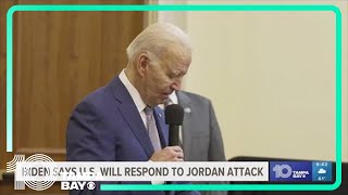 Biden says US 'shall respond' after drone strike by Iran-backed group kills 3 US troops in Jordan