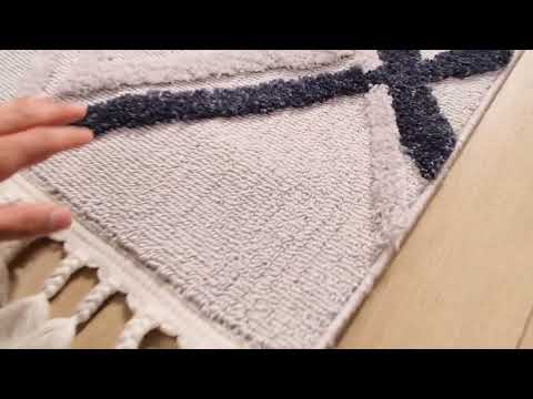 Terazzo Series Scandinavian Patterned Modern Teen Room Rug — review video cover image