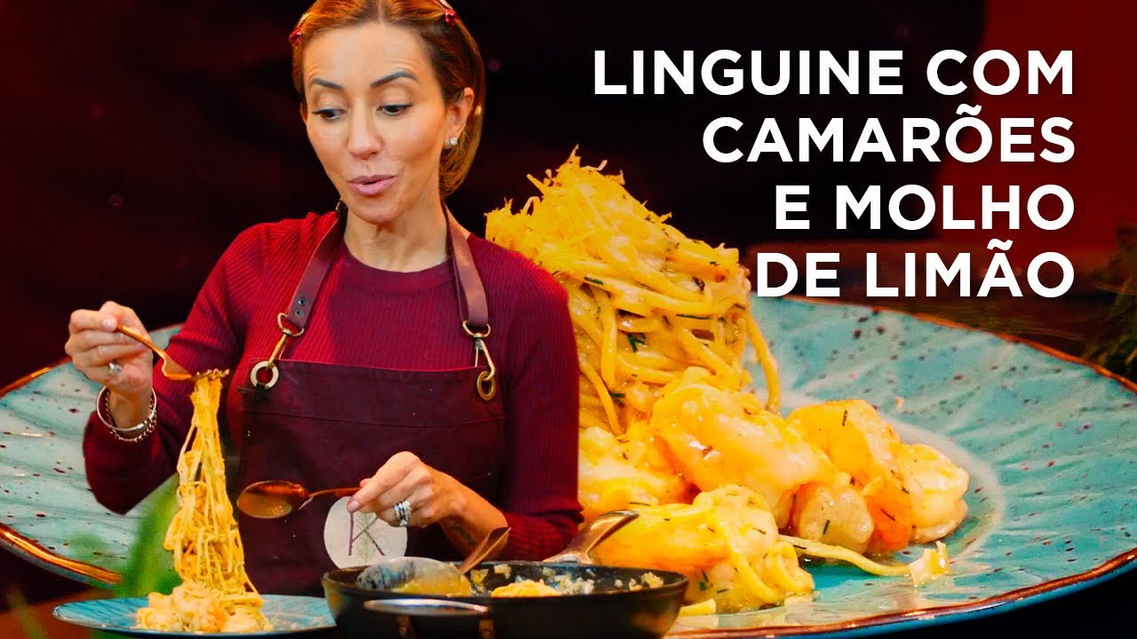Linguine com camarões e molho de limão | DE DAR ÁGUA NA BOCA!