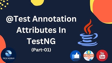 L_09 @Test Annotation Attributes (Part1) || Java - Selenium - Automation #testng