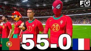FIFA 24 | SPIDERMAN, RONALDO, MICKEY, MARIO, AND ALLSTARS PLAYING TOGETHER | PORTUIGAL 0-0 FRANÇA