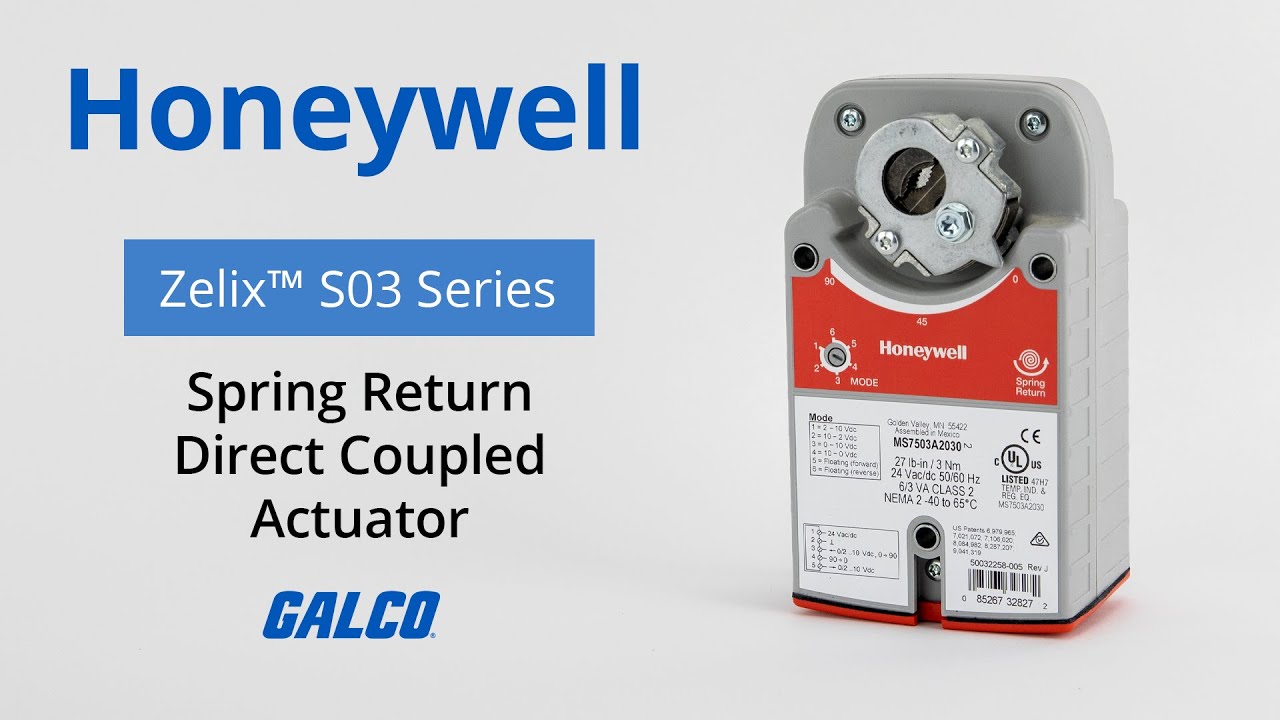 Honeywell Zelix MS7505 Spring Return Direct Coupled Actuator - Model MS7505A2030/U