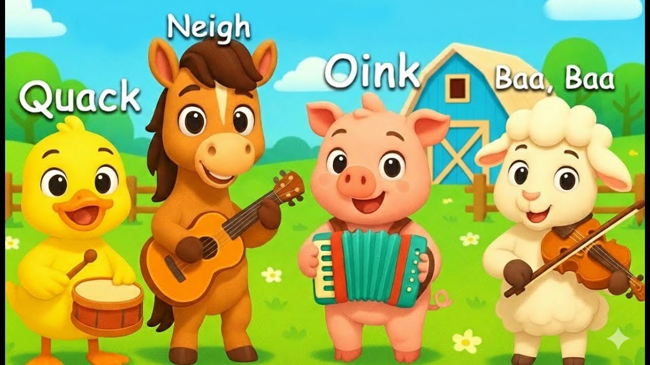 Animals and Farm Sounds Song for Kids | MELON KIDZ Songs & Educational Nursery Rhymes