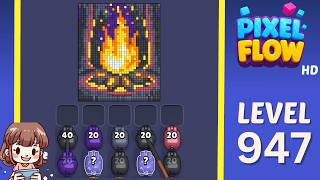Pixel Flow Level 947 Solution Walkthrough