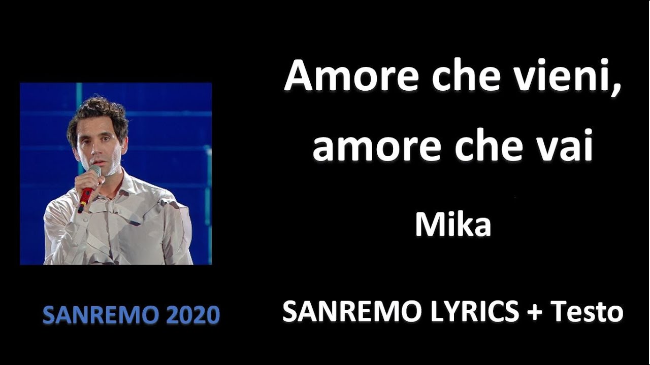 Amore Che Vieni Amore Che Vai Lyrics