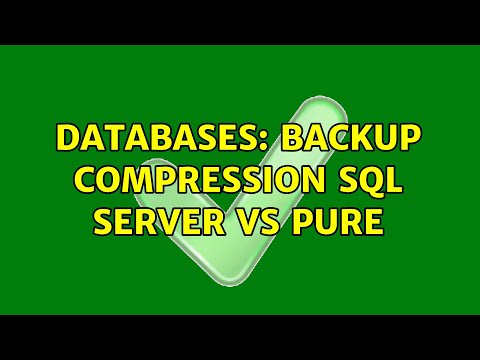 Databases: Backup Compression SQL Server vs PURE