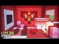 [ENG] 마인크래프트 건축 강좌 : LOVE 침실 만드는 방법 + 인테리어 (Minecraft: How To Build a Love Room ) EASY