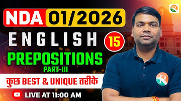 Preposition -03 | NDA English Classes 2026 | English Classes for NDA 2026  | NDA