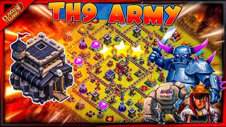 TH9 Army VS 10 Max Base | Th9 Attack Strategy ( Clash Of Clans)