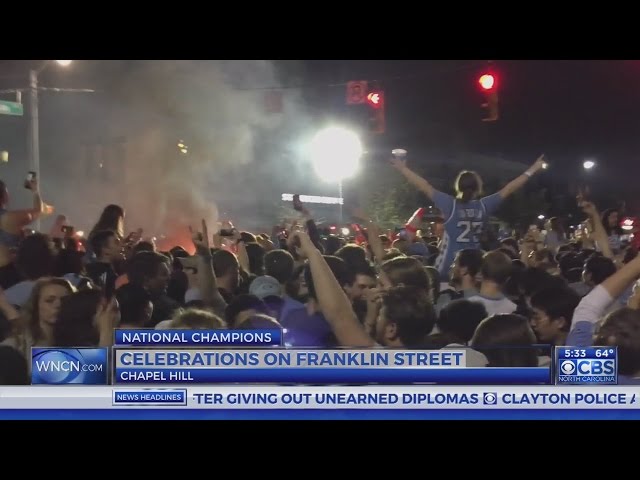 55,000 rush Franklin Street after UNC's win, 7 injured class=