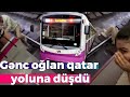 Bakı metrosunda qorxulu anlar: Gənc oğlan qatar yoluna düşdü