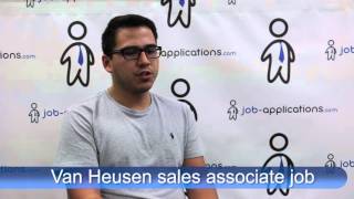 Van Heusen Interview - sales associate