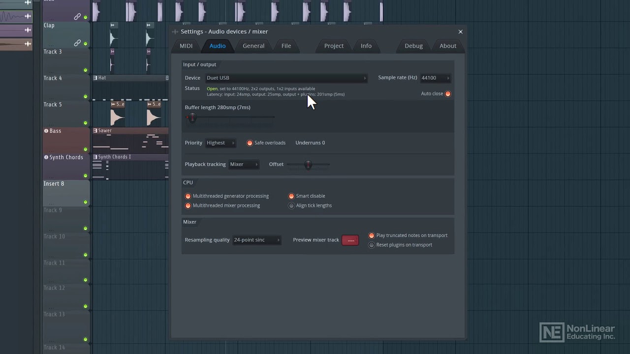 fl studio cpu load