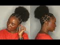 African Threading Updo on Short Natural Hair | South African YouTuber