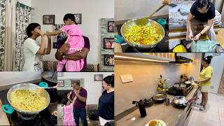 She Is Back😍 | Evening Tea Snack To Simple Dinner Kitchen Recipe Routine #snack #dinner #sabjirecipe