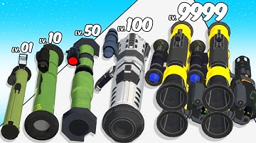 Rockets Stack - Level Up Rockets Max Level ASMR Satisfying Gameplay